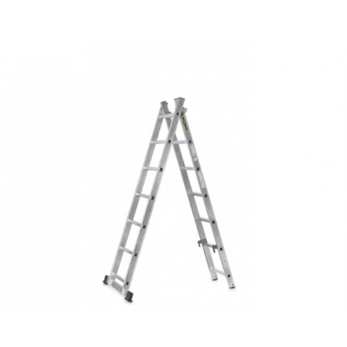 Aliuminio kopėčios - pastoliai DRABEST 2x7, platforma 46x150 cm (AL-DR-RU-2X7-PRO+H) 2