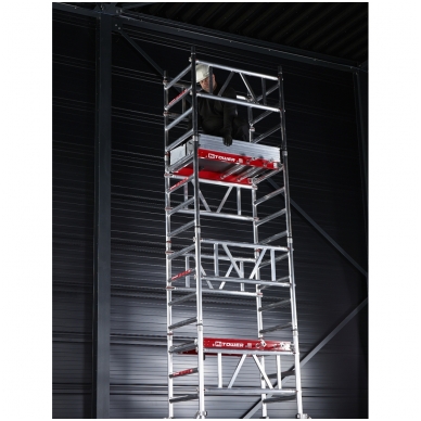 Aliuminio mobilus bokštelis MiTower (4 m darbinio aukščio) 15