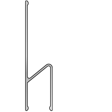 Aлюминиевый профиль строительный BMI "h" форма (200 см) 2