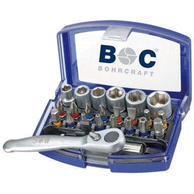BOHRCRAFT PB23 instrumentu un uzgaļu komplekts, 24 gab.