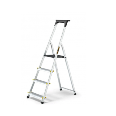 Majapidamisredel DRABEST ALD4 PRO 150 kg, ühepoolne riiuliga, 4 astet (DR-AL-D4-PRO-Ż+CZ+P) Majapidamisredel DRABEST ALD4 PRO 150 kg, ühepoolne riiuliga, 4 astet (DR-AL-D4-PRO-Ż+CZ+P)