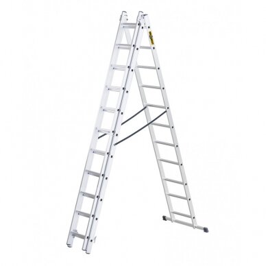 Daugiafunkcinės aliuminio kopėčios, Drabest HOME 3x11, 150 kg 1