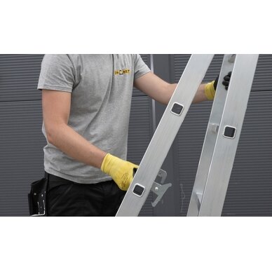 Daugiafunkcinės aliuminio kopėčios, Drabest HOME 3x11, 150 kg 5