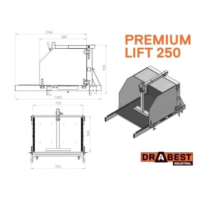 Лебедка для лестницы Drabest 2.0 – комплект 20 м с тележкой PREMIUM – полный комплект 250 кг 15