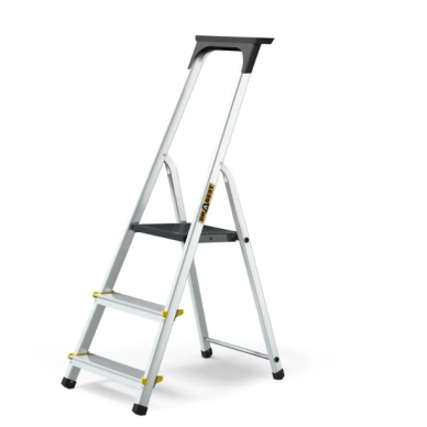 DRABEST PRO alumiiniumredel riiuliga, 3 astet, 150 kg
