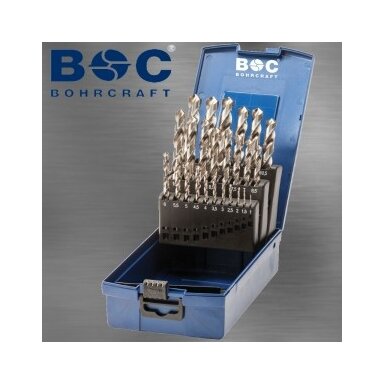 Grąžtų rinkinys BOHRCRAFT HSS-G DIN 338 1,0 - 13,0 x 0,5 mm inc. / KG13 ( 25 vnt.) Grąžtų rinkinys BOHRCRAFT HSS-G DIN 338 1,0 - 13,0 x 0,5 mm inc. / KG13 ( 25 vnt.)