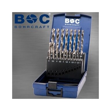 Grąžtų rinkinys BOHRCRAFT KG10 HSS-G ABS-Box /1-10x0,5/ 19 vnt. Grąžtų rinkinys BOHRCRAFT KG10 HSS-G ABS-Box /1-10x0,5/ 19 vnt.