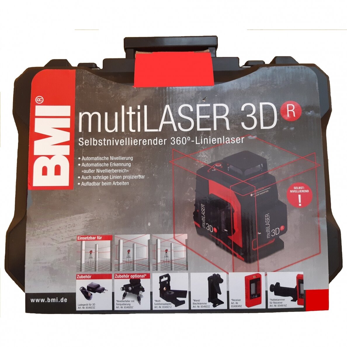 360° лазерный нивелир BMI multiLASER 3D R (набор с приемником) | BMI .