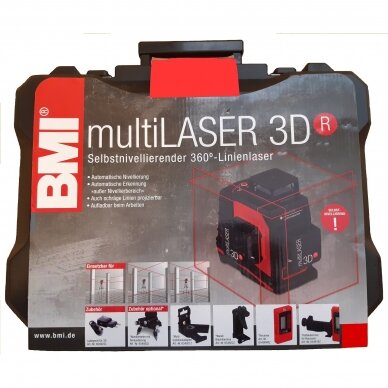 Лазерный нивелир BMI multiLASER 3D R (набор с приемником) 6