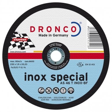 Pежущий диск DRONCO AS46 T INOX T41 (125 x 1,6 x 22,23)