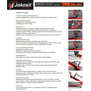 Плиткорез JOKOSIT PROFI CUT MAX (700 мм) 4