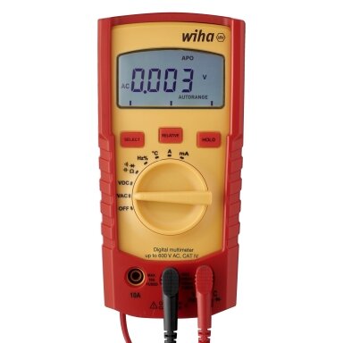 Skaitmeninis multimetras iki 600 V AC WIHA, Elektrikams Skaitmeninis multimetras iki 600 V AC WIHA, Elektrikams