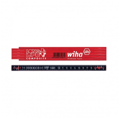 Sulankstomas metras WIHA Longlife Plus Composite (2 m, 10 segmentų)